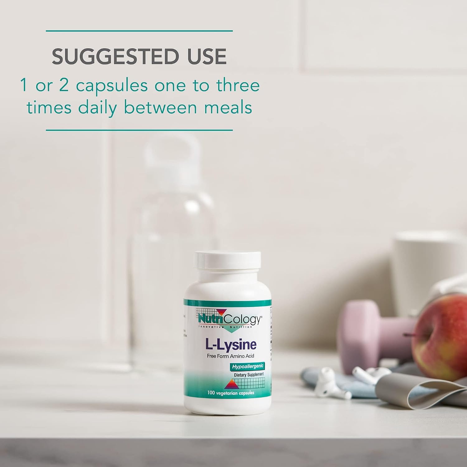 NutriCology L-Lisina 500 mg, 100 Cápsulas