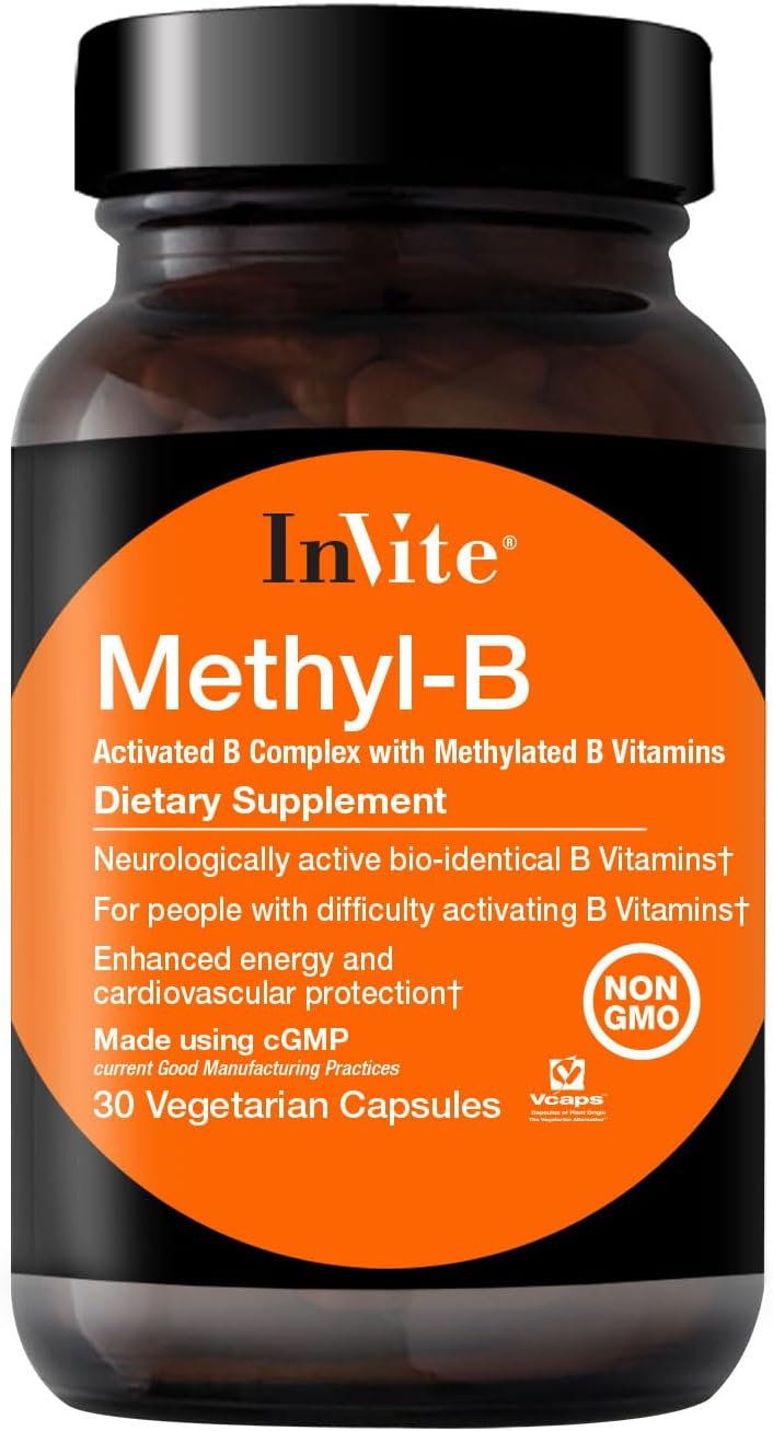 Invite Health Methyl-B - Complejo B Metilado 30 Cápsulas Vegetarianas