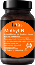 Invite Health Methyl-B - Complejo B Activado con Vitaminas B Metiladas - 30 Cápsulas Vegetarianas (Paquete de 2)