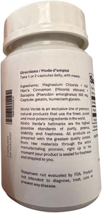 Magnesium Chloride+ Old Man's Cinnamon+ Sucupira 500 mg (120 Cápsulas) - STATUS VERDE