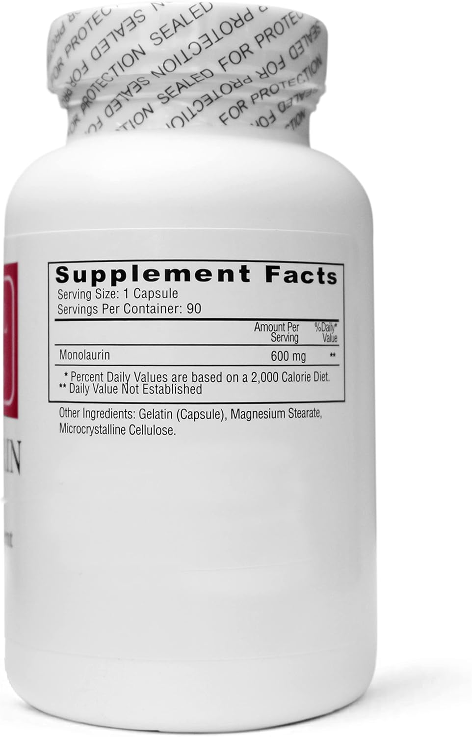 Ecological Formulas Monolaurin 600 mg - 270 Cápsulas (3 Frascos)