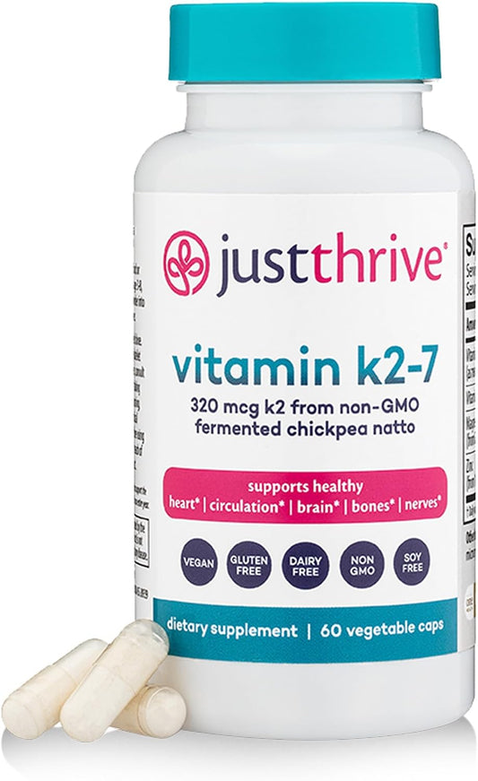 Just Thrive Vitamina K2-7, 60 Cápsulas