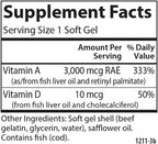 Carlson A y D - 10000 UI Vitamina A, 400 UI Vitamina D3, 100 Perlas Blandas