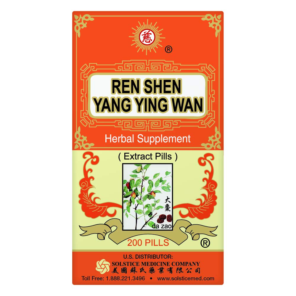 Solstice Medicine Company Ren Shen Yang Ying Wan Suplemento Herbolario (200 comprimidos)
