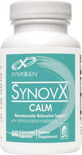 XYMOGEN SynovX Calm - Apoyo a la relajación neuromuscular con extracto de valeriana - Calcio, Magnesio y Potasio - Vegetariano, no modificado genéticamente y sin gluten - 60 cápsulas