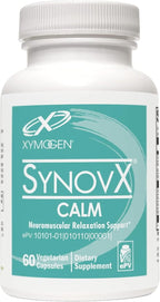 XYMOGEN SynovX Calm - Apoyo a la relajación neuromuscular con extracto de valeriana - Calcio, Magnesio y Potasio - Vegetariano, no modificado genéticamente y sin gluten - 60 cápsulas