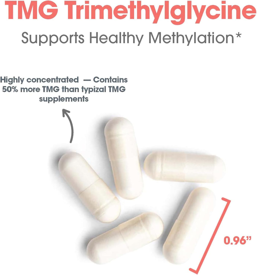 Trimetilglicina (TMG) 750 mg – Allergy Research Group – 100 Cápsulas