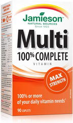 Jamieson 100% Complete Multivitamin Max Strength - 90 Cápsulas