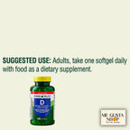 Spring Valley Vitamina D Suplemento Softgels, 50 mcg (2000 UI), 400 Cápsulas