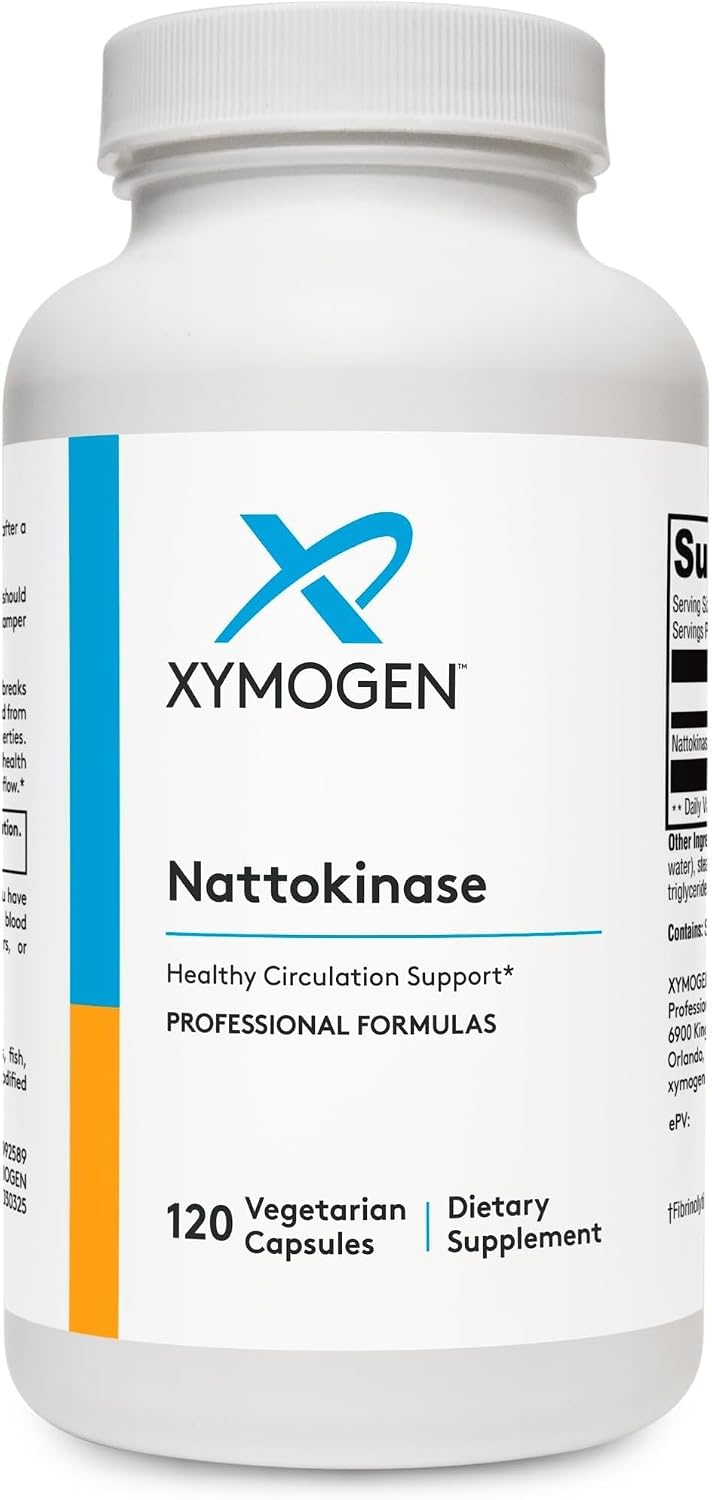 XYMOGEN Nattokinase 100 mg, 120 Capsules - Vegan Enzyme