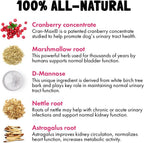 Cranberry UTI Chews para Perros - Apoyo a la Vejiga y Tracto Urinario con D-Mannosa - Complemento Natural de Arándano - 30 Chewables Sabor Pollo