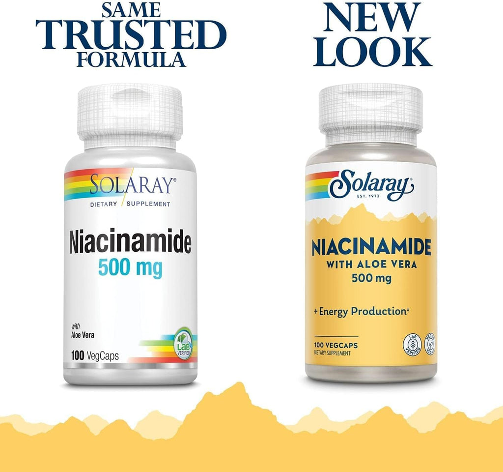 Niacinamide 500mg Solaray 100 VegCaps