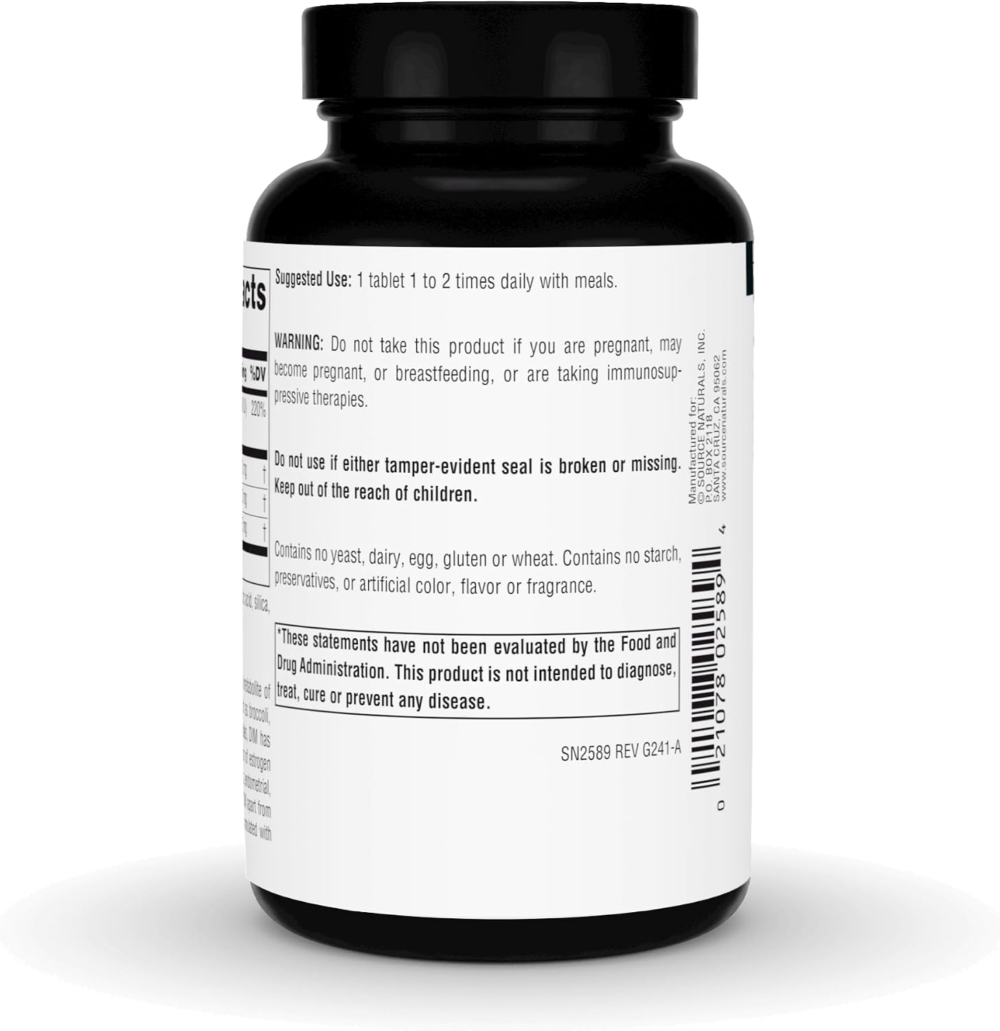 Source Naturals DIM, Diindolylmethane 200mg con BioPerine, Vitamina E y Más - 60 Comprimidos