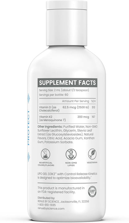 Renue By Science Gel Liposomal de Vitamina D3 y K2 - 120 ml – Image 3