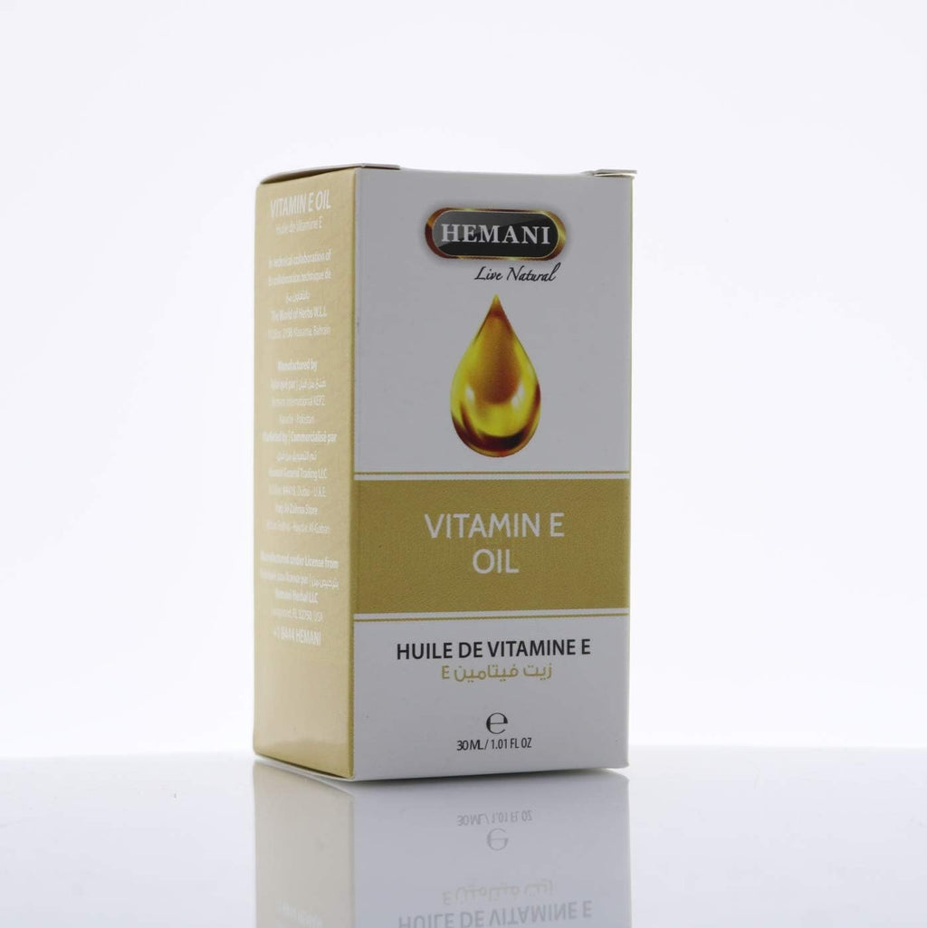 Hemani Aceite de Vitamina E 30ml - 100% Tocoferol Natural Puro | Aceite Antioxidante para Piel y Cabello