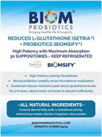 Supositorio de Glutatión Reducido 500mg (Setria) + Probióticos - Alta Potencia y Biodisponibilidad