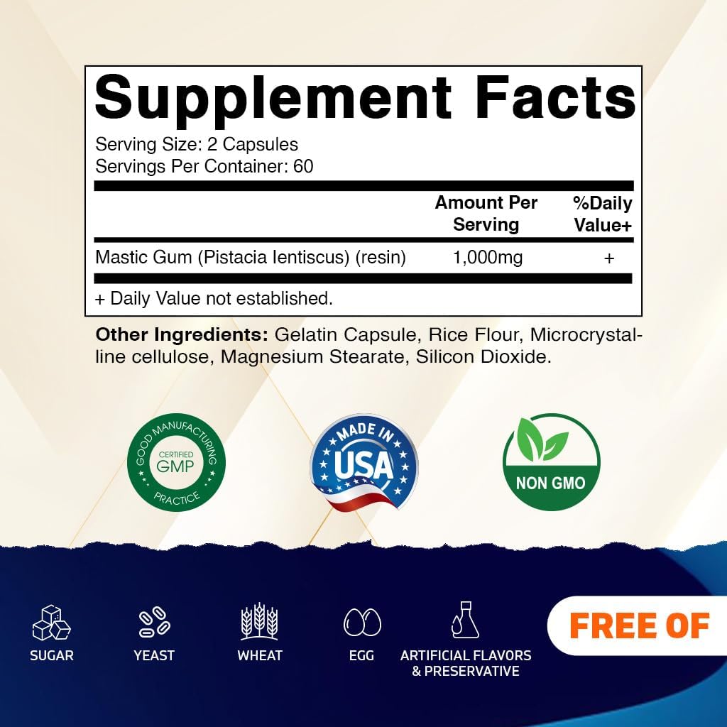 Vitamatic Goma de Masilla 1000 mg por ración, 120 cápsulas