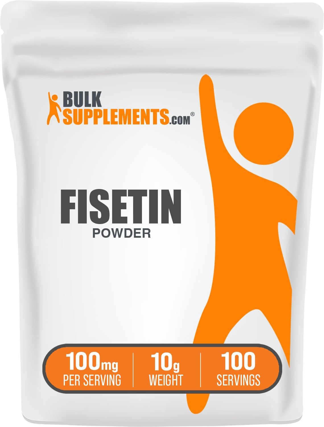 BulkSupplements.com Fisetina en Polvo - Suplemento Nutricional, 100mg por Dosis, 10g