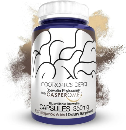 Nootropics Depot Boswellia Phytosome Cápsulas | 350mg | Casperome | 25% Ácidos Triterpénicos | Boswellia serrata | Incienso – Image 1