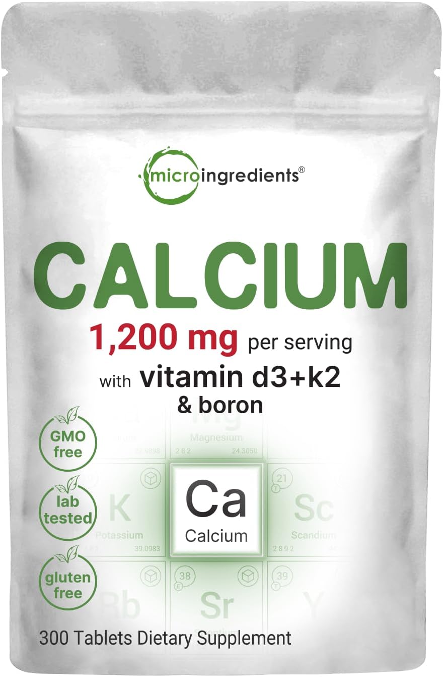 Calcio 1.200 mg con Vitamina D3 y K2, 300 Comprimidos