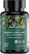 PlantFusion Multivitamínico Orgánico para Mujeres con Hierro - 60 Comprimidos