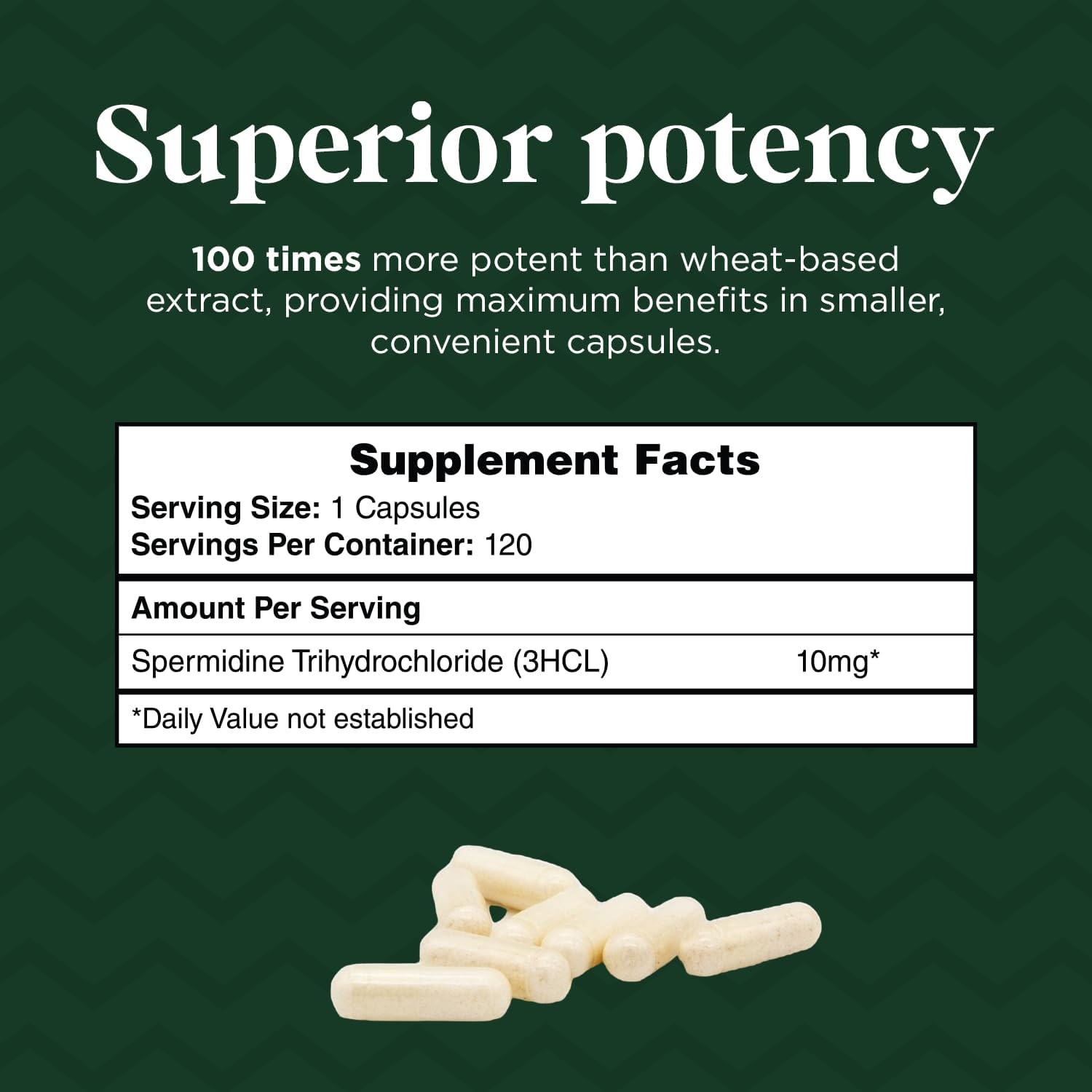 Probase Nutrition Spermidina (10mg de Spermidina 99% 3HCL) 120 Cápsulas