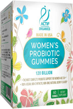 ACTIF Women’s Probiotic Gummies Maximum Strength 120 Billion CFU - 60 Gomitas Sabor Fresa