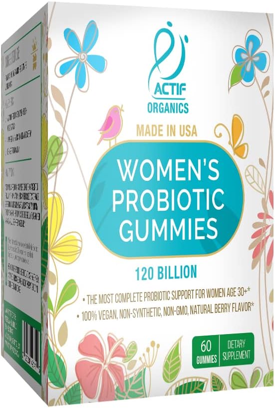 ACTIF Women’s Probiotic Gummies Maximum Strength 120 Billion CFU - 60 Gomitas Sabor Fresa