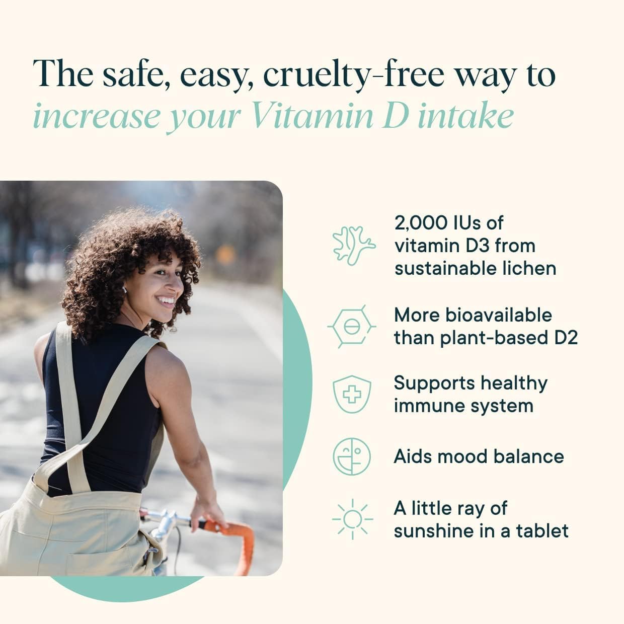 Vitamina D3 2000 IU Vegana - Comprimibles de Liquen - Ora Organic