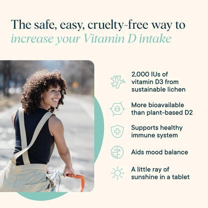 Vitamina D3 2000 IU Vegana - Comprimibles de – Forma de la vitamina: Opta por D3 (colecalciferol) para una mejor – Image 6