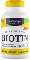 Healthy Origins Biotina 10,000 mcg (10 mg), 360 Cápsulas Vegetales