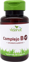 Vidanat Complex B 90 Cápsulas – Apoya la Energía, el Metabolismo y la Salud Inmunológica – Vitaminas B Esenciales para la Claridad Mental, el Alivio del Estrés y la Salud de la Piel