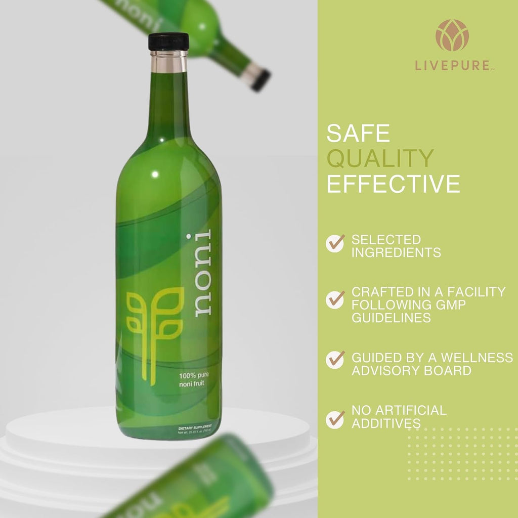 PURE Noni (750 ml) - Zumo de Noni Puro, sin Aditivos, Rico en Antioxidantes