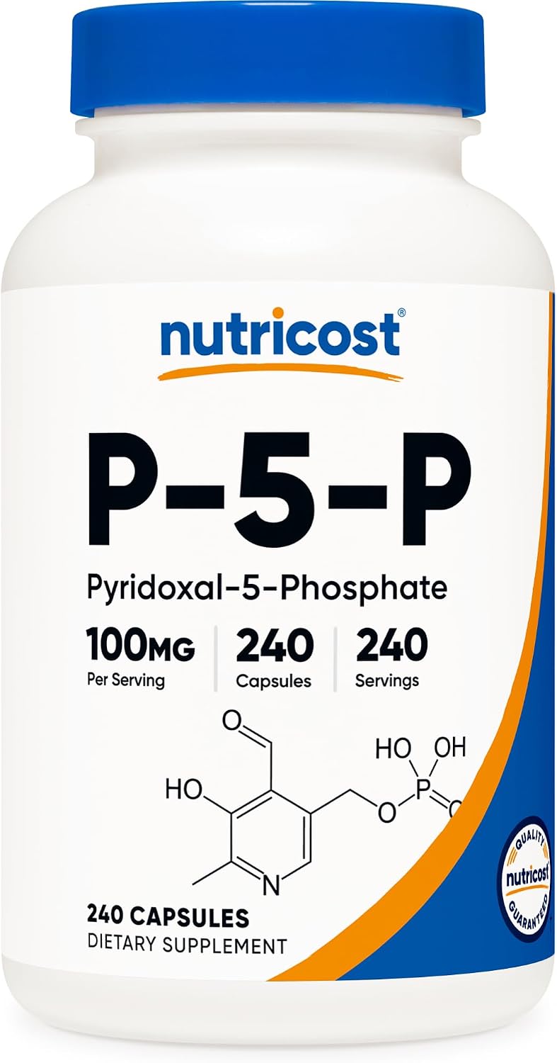 Nutricost P5P Vitamina B6 Activa 100mg, 240 Cápsulas - Piridoxal-5-Fosfato