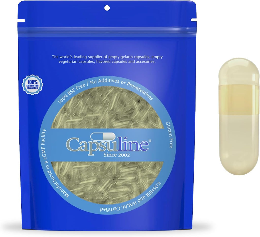 Capsuline Cápsulas Veganas Vacías Tamaño 00 - Transparentes - 5000 Unidades