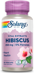 SOLARAY Hibiscus Flower Extract - 250 mg, 60 Vegan Capsules