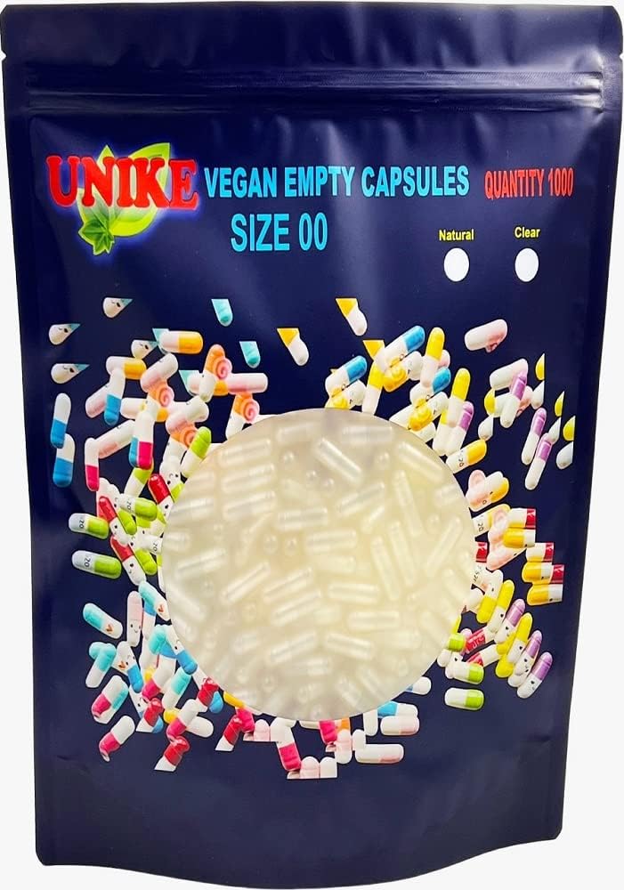 Unike Cápsulas Vacías Veganas Tamaño 00 - 1000 uds.