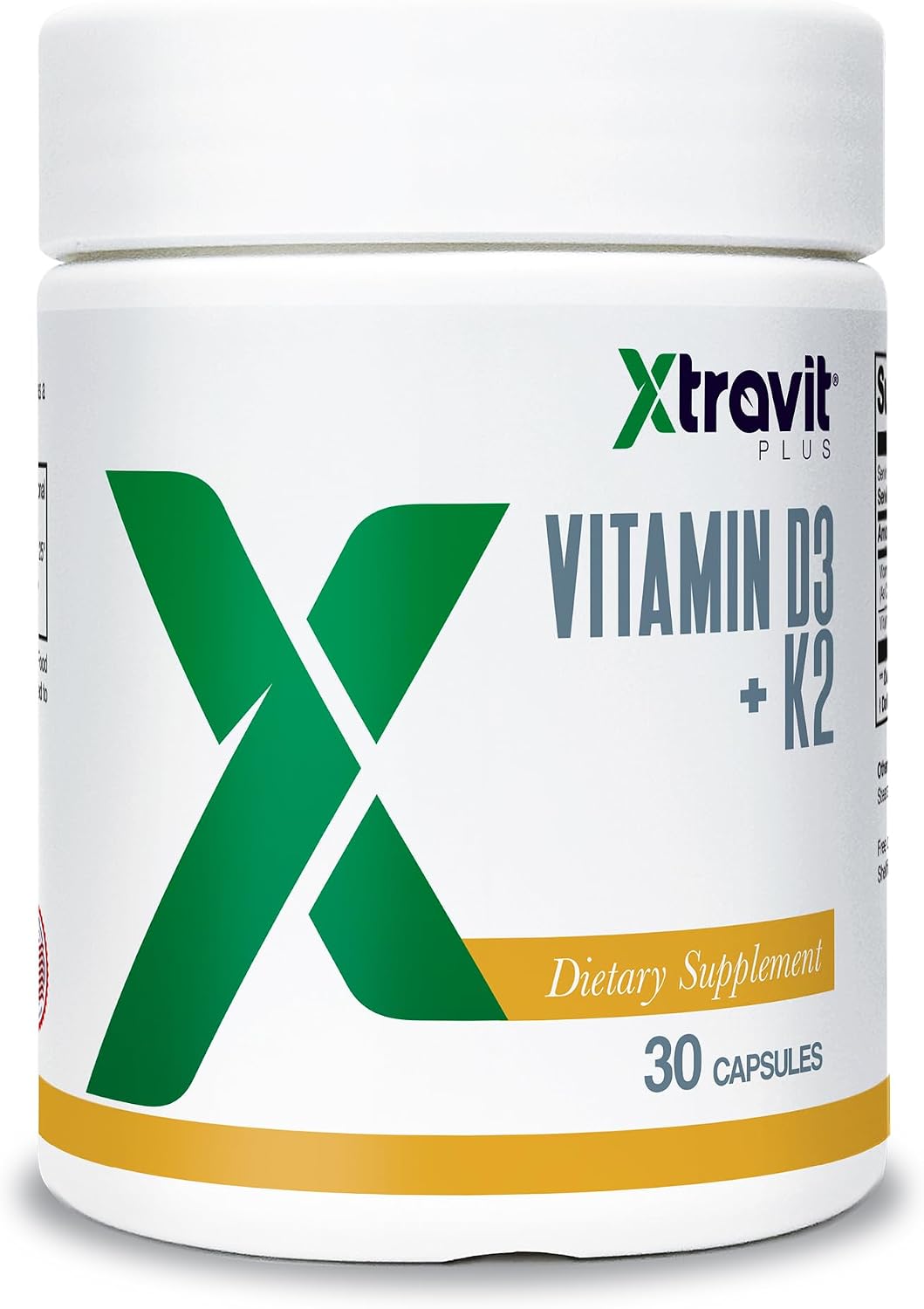 Xtravit Vitamina D3 + K2 – 5000 UI de D3 y 200 mcg de K2 – 30 Cápsulas