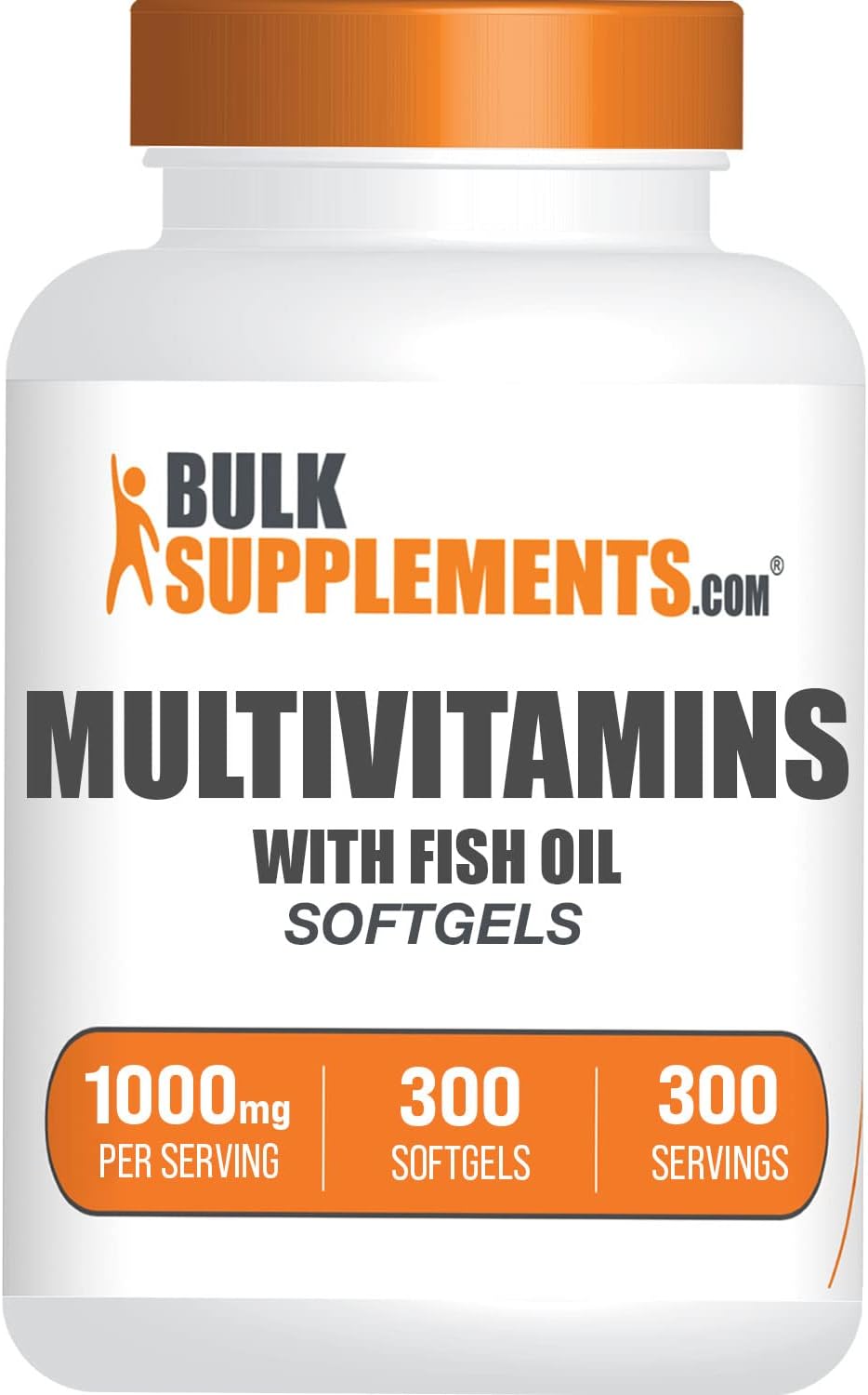 BulkSupplements Multivitamínico Softgels - Complejo Multivitamínico con Aceite de Pescado, 300 Cápsulas