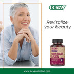 DEVA Suplemento Vegano para Cabello, Piel y Uñas con 500 mcg de Biotina, 90 Comprimidos (Paquete de 2)