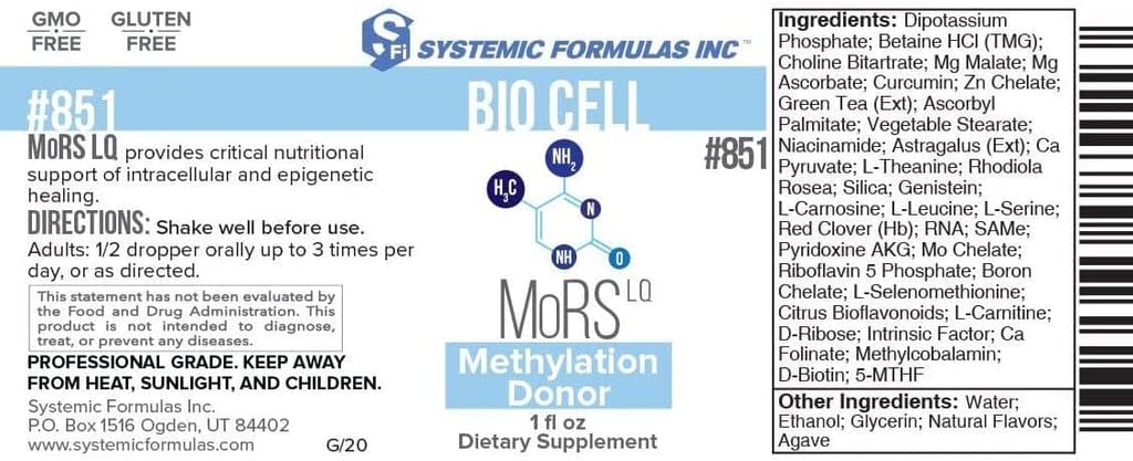 Systemic Formulas MORS LQ - Función Cerebral y Metabolismo de la Homocisteína, 29.6 ml