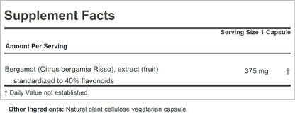 ANDREW LESSMAN Bergamot 375mg - 60 Cápsulas - Extracto Estandarizado de Alta Potencia. Sin Aditivos. Cápsulas Pequeñas y – Image 2