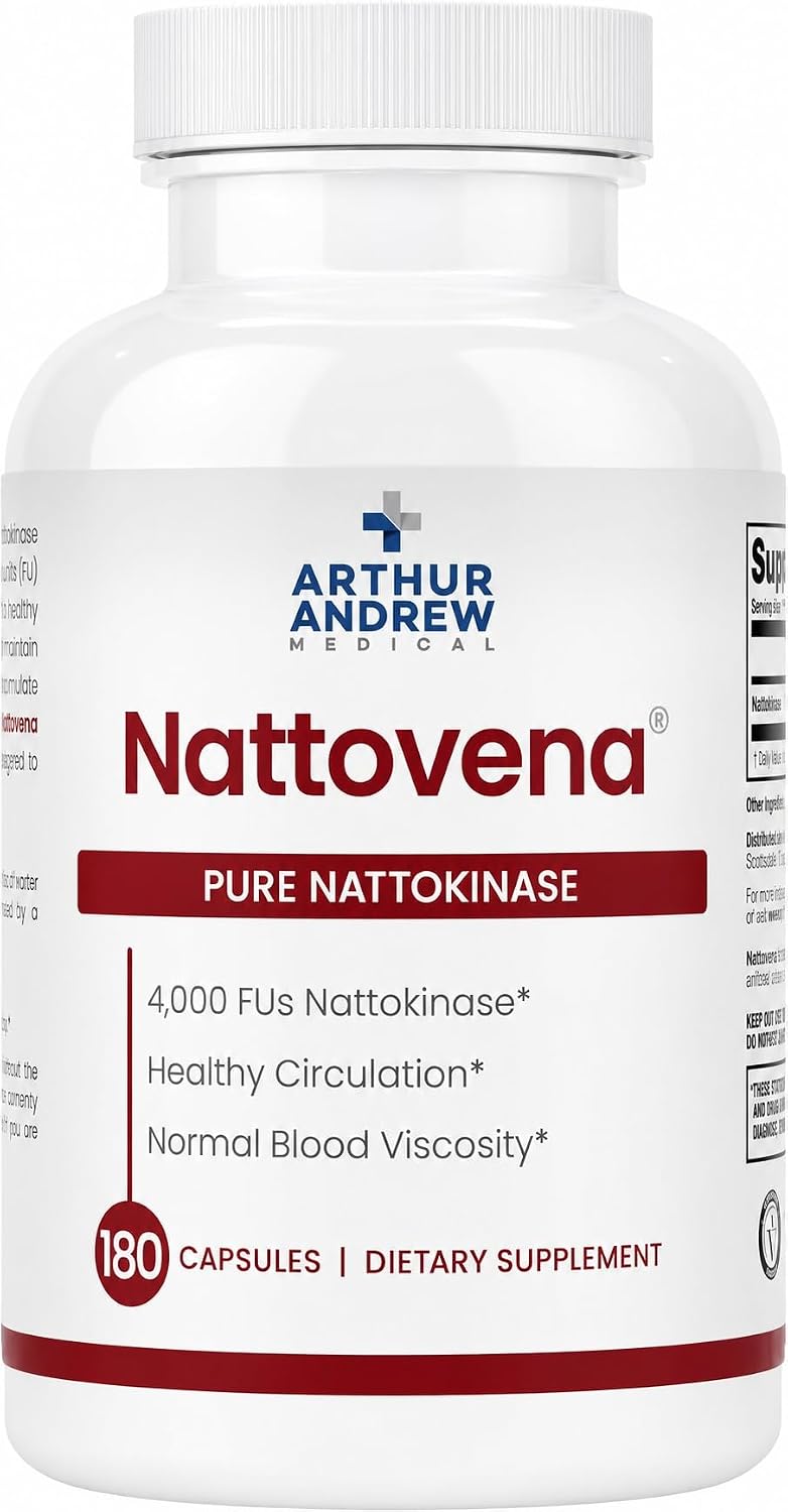 Arthur Andrew Medical Nattovena Nattokinase 4000 FU 180 Capsules