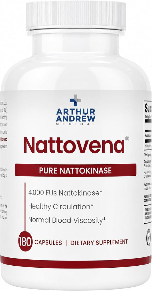 Arthur Andrew Medical Nattovena Nattokinase 4000 FU 180 Capsules