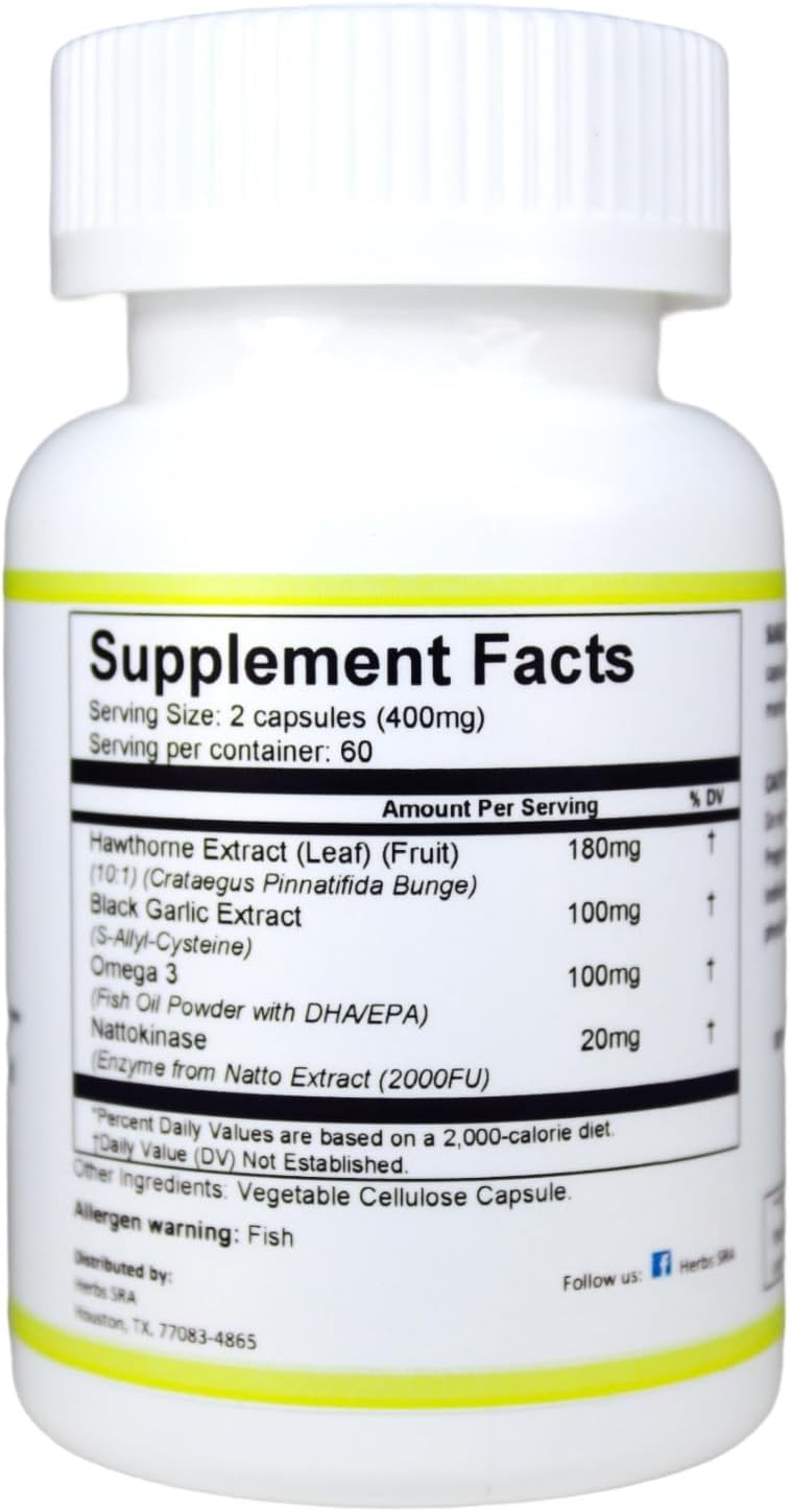 CARDIOCLEAN Apoyo al Colesterol y la Circulación – Suplemento para la Salud Cardiovascular – 120 Cápsulas Vegetales