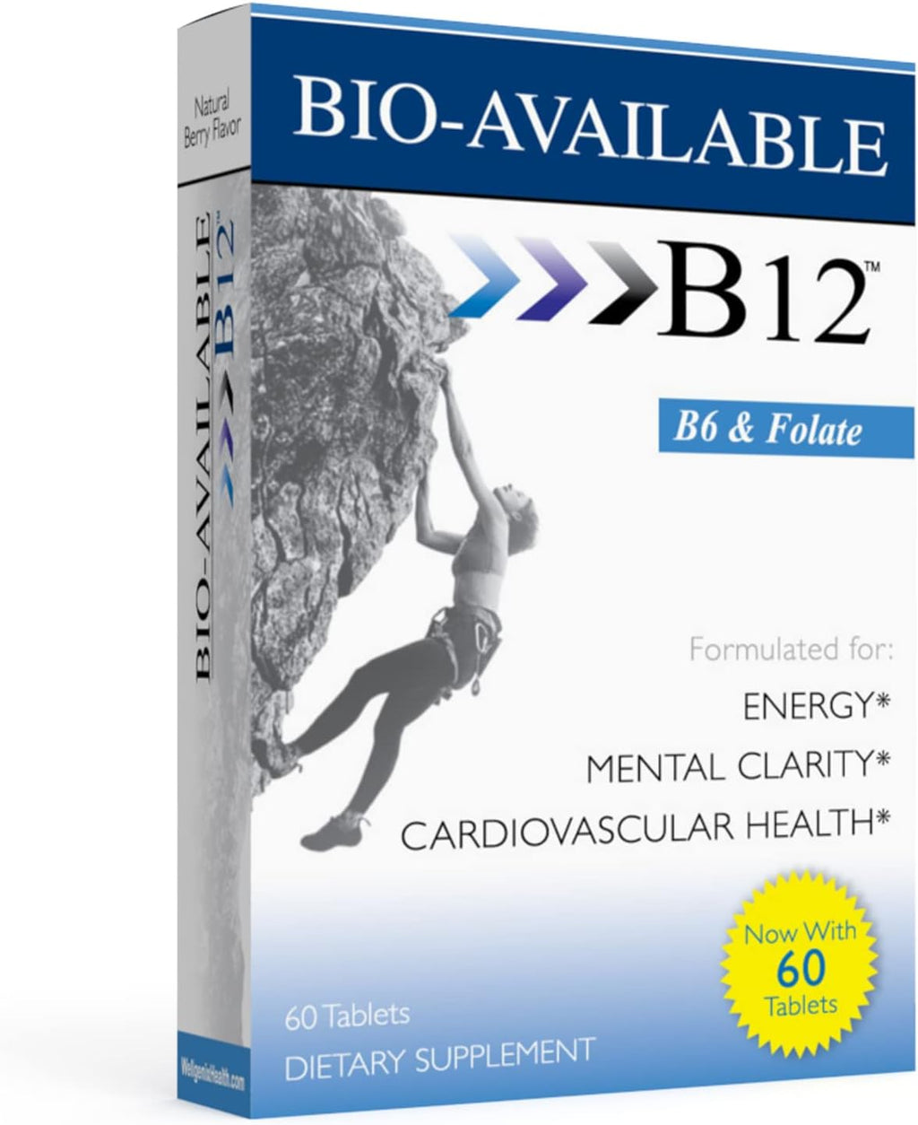 Wellgenix Bio Available Multivitamínico Sublingual - 60 Comprimidos con Vitamina B12 Metilcobalamina, B6, Ácido Fólico y Biotina