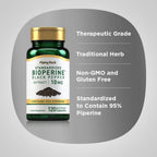 Piping Rock Bioperine Supplement 10mg | 120 Cápsulas | Extracto de Pimienta Negra | 95% Piperina | Sin Gluten, No Transgénico
