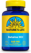 Nature's Life Betaína HCl con Pepsina – Suplemento Digestivo, 100 Cápsulas