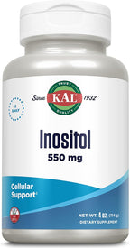 KAL Inositol en Polvo, 550 mg por Ración, 227 g (408 Porciones)