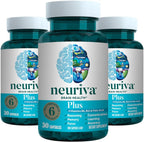 NEURIVA Plus Complemento Alimenticio para el Cerebro, Memoria y Concentración con Fosfatidilserina y Neurofactor, Vitaminas B6 y B12, 90 Cápsulas (3 Envases de 30)